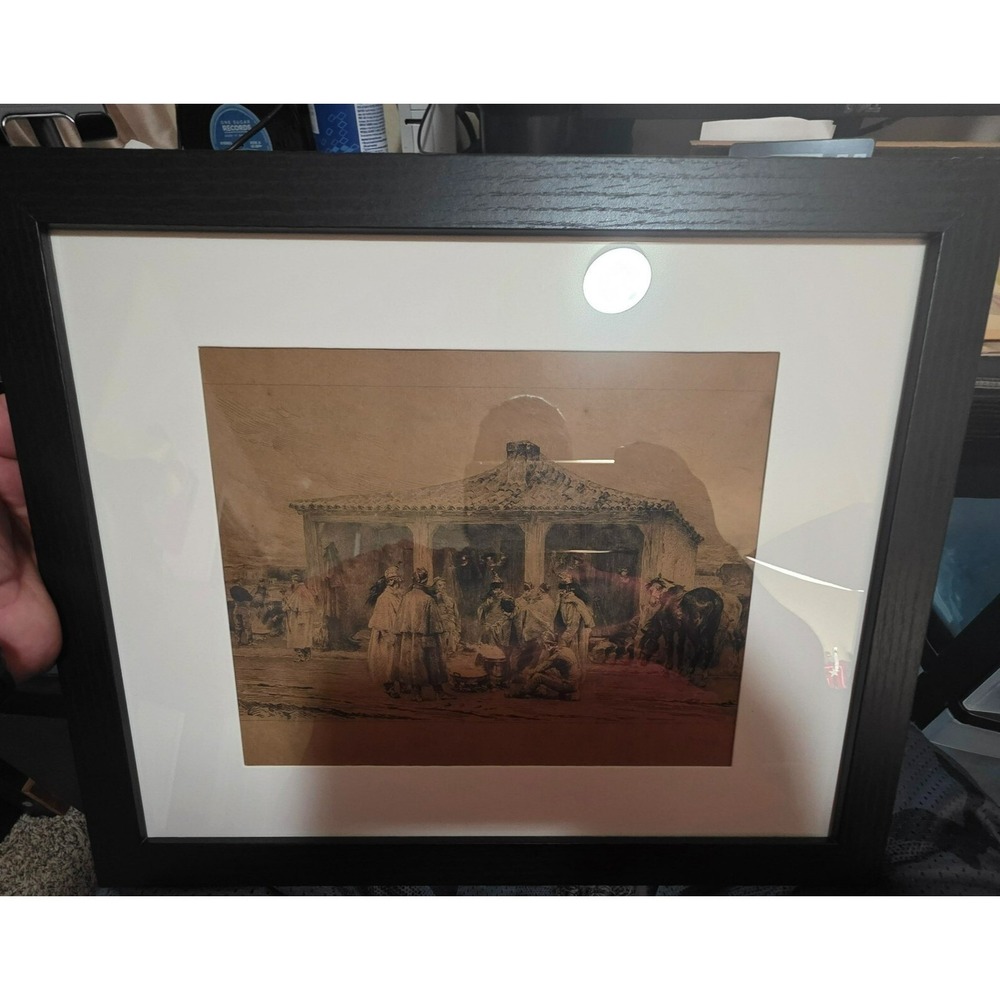 Alfred Cadart Antique Etching – Group of Soldiers – Modern Frame – 19th C. Art - Picture 2 of 4